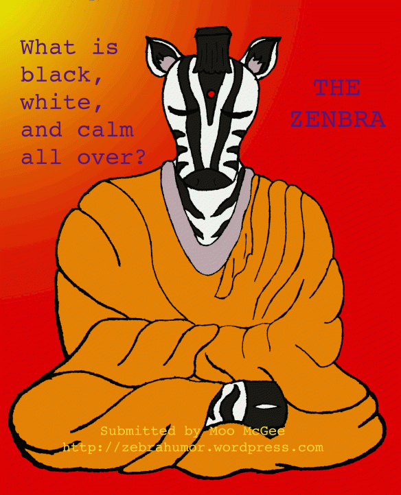 Meditating Zebra Monk